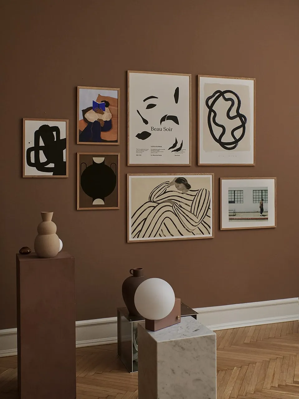 The Poster Club Edit No. 023 Art Wall Bilderwand Set Eiche