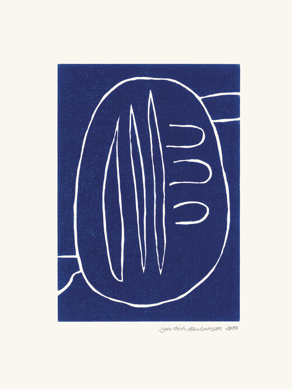 The Poster Club Tracks Poster A4 blau abstrakt
