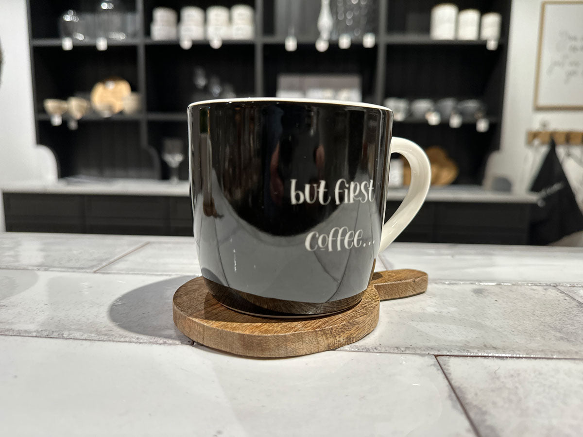 LS-LebenStil Küche & Haushalt Jumbo-Becher but first Coffee 420ml
