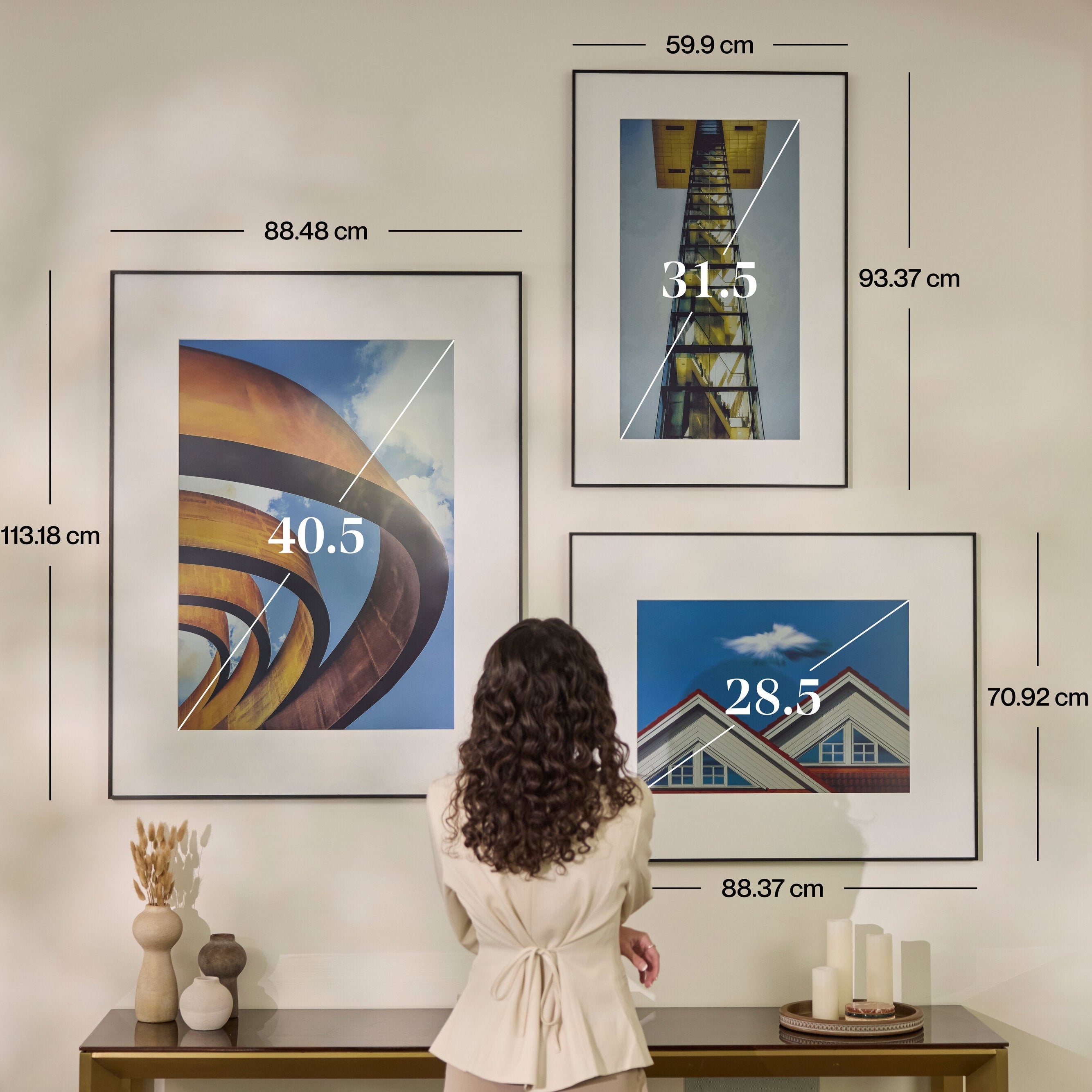 InkPoster Tela 28.5 Kunstrahmen Schwarz E-Ink