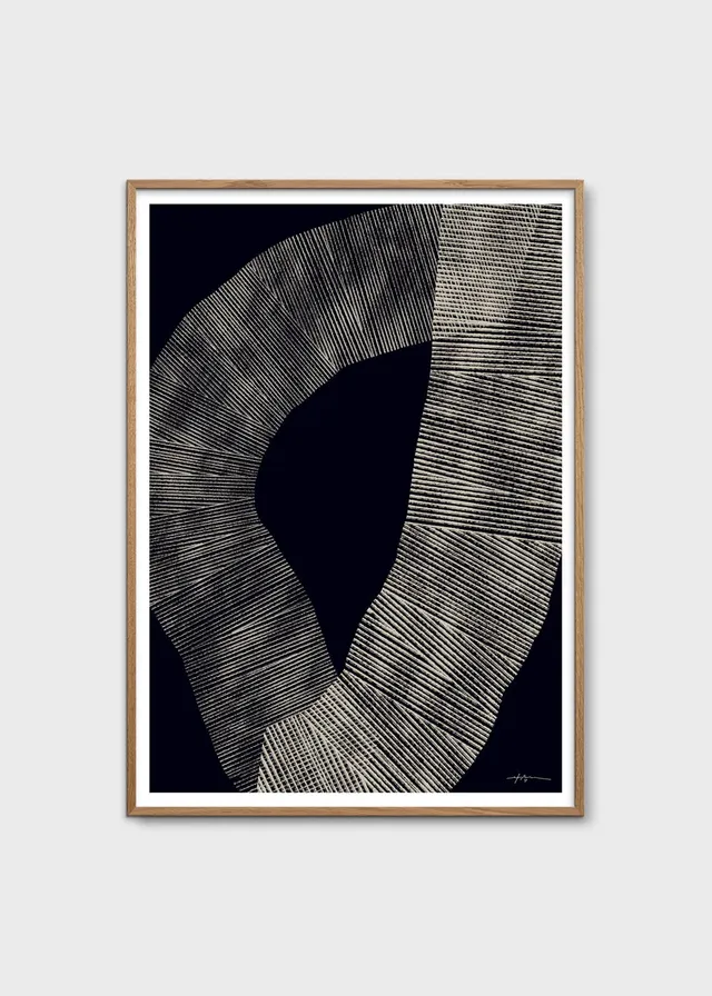 The Poster Club Abstract 696 Poster 30x40 cm schwarz weiß