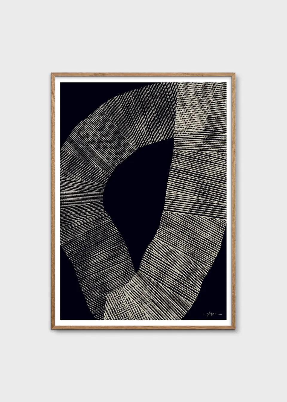 The Poster Club Abstract 696 Poster 30x40 cm schwarz weiß