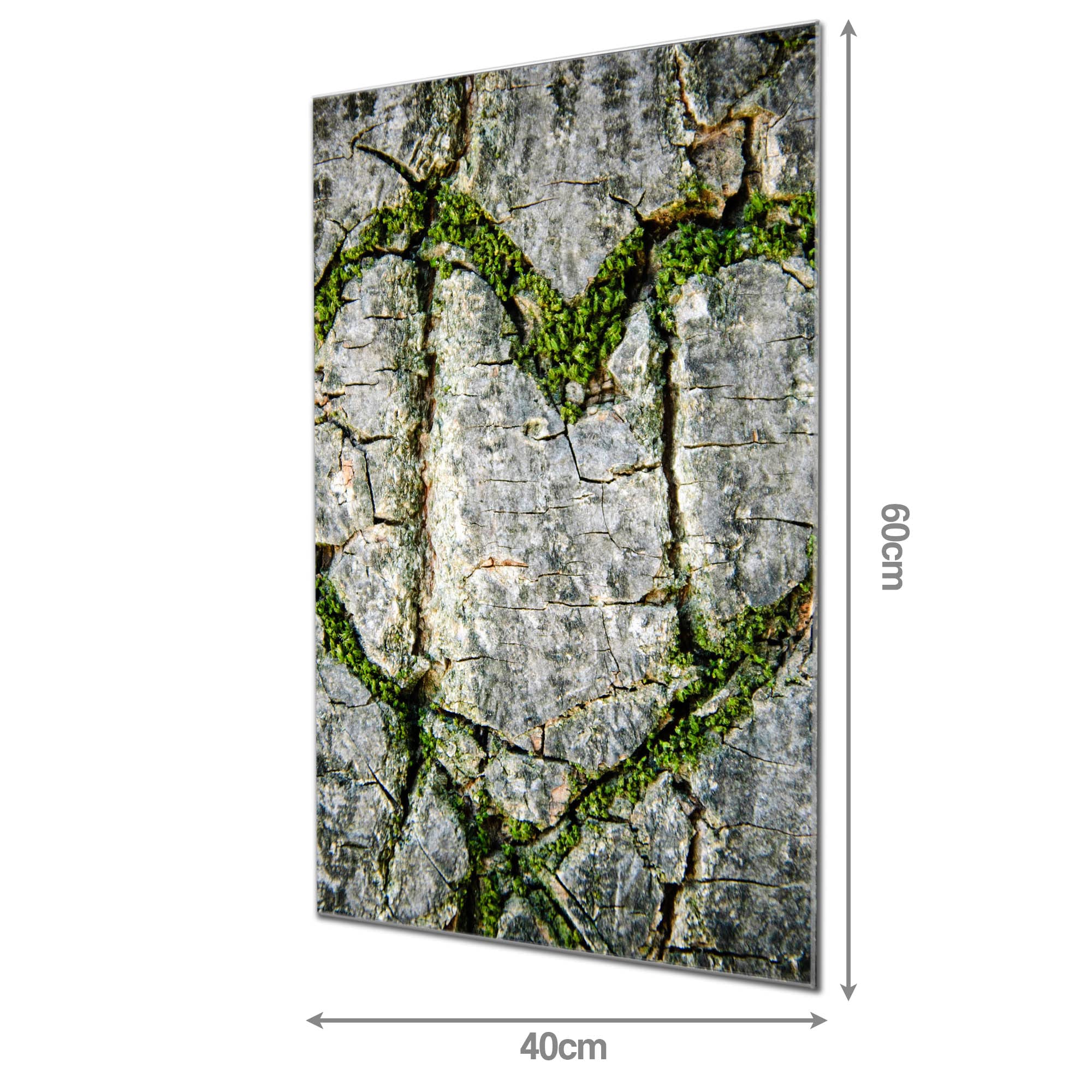Banjado Magnettafel Herz Aus Moos Magnetboard 60x40 beschreibbar