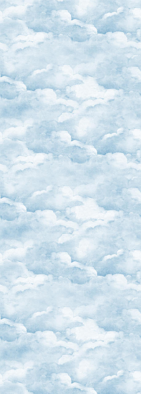 Mineheart Wallpaper Smokey Blue Clouds Tapete Blau 70cm Wolken