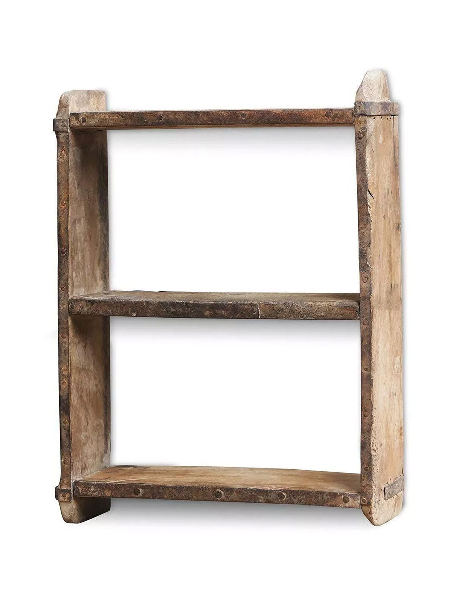 LS-LebenStil Küche & Haushalt Wandregal Holz 31x25cm Braun Ziegelform