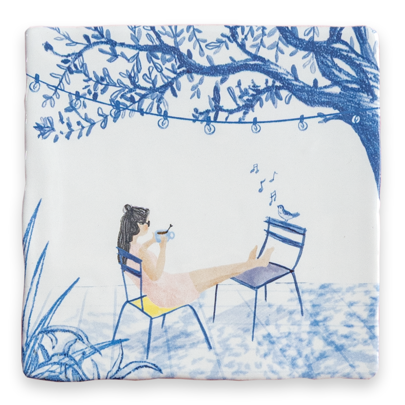 StoryTiles Delft Blue Coffee Break Fliese S 10x10 cm Kaffee
