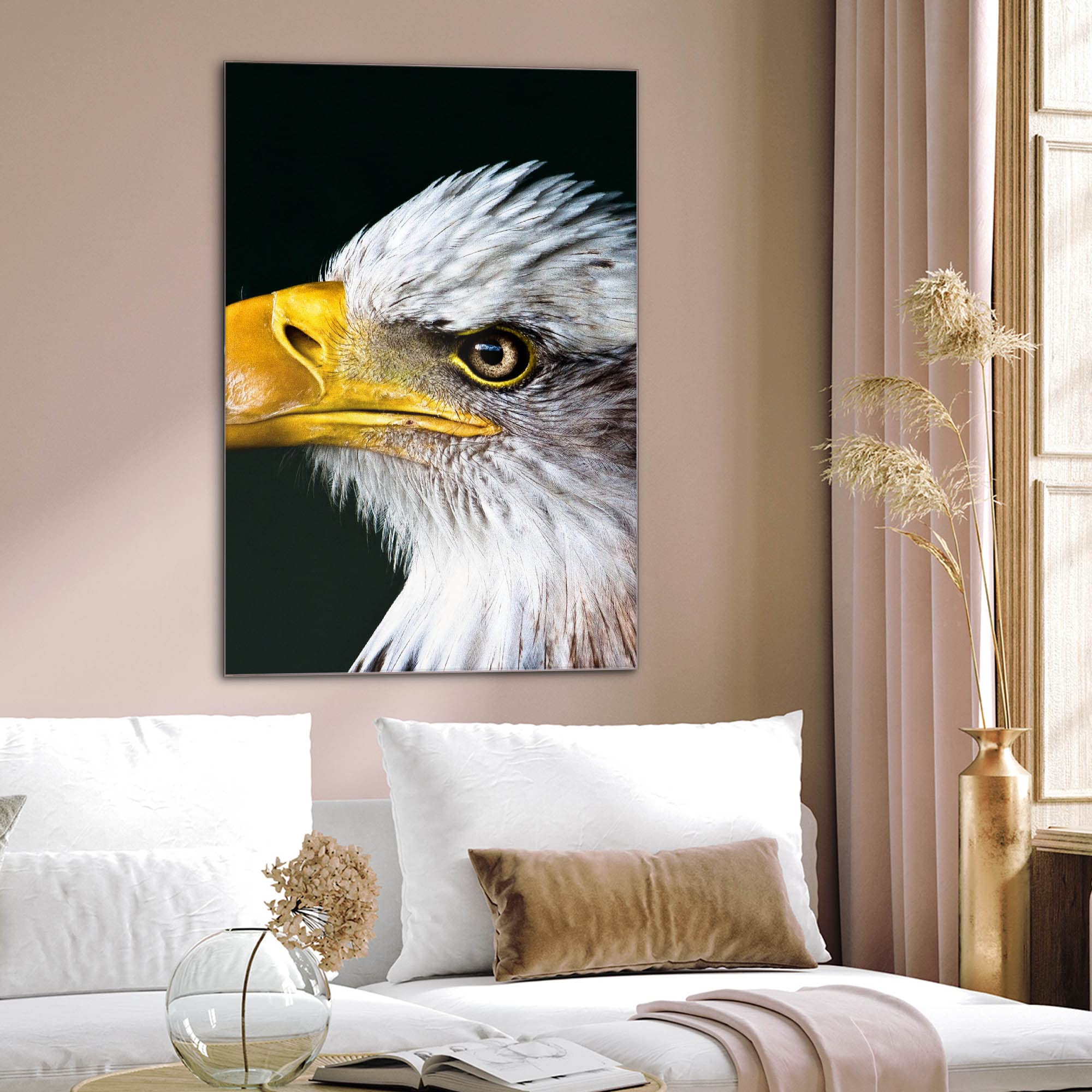 Banjado Magnettafel Glas Weißkopfseeadler 60x40 beschreibbar