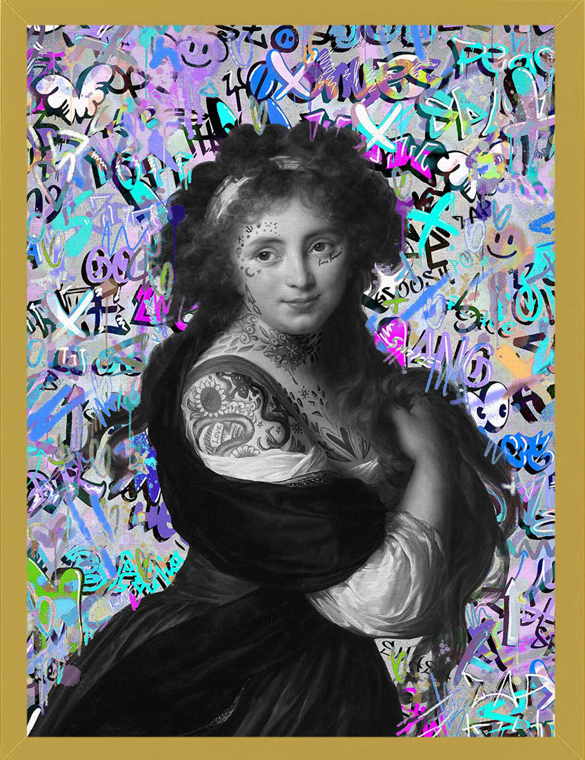Mineheart Wall Art Pop Graffiti Lucia Poster 30x41cm
