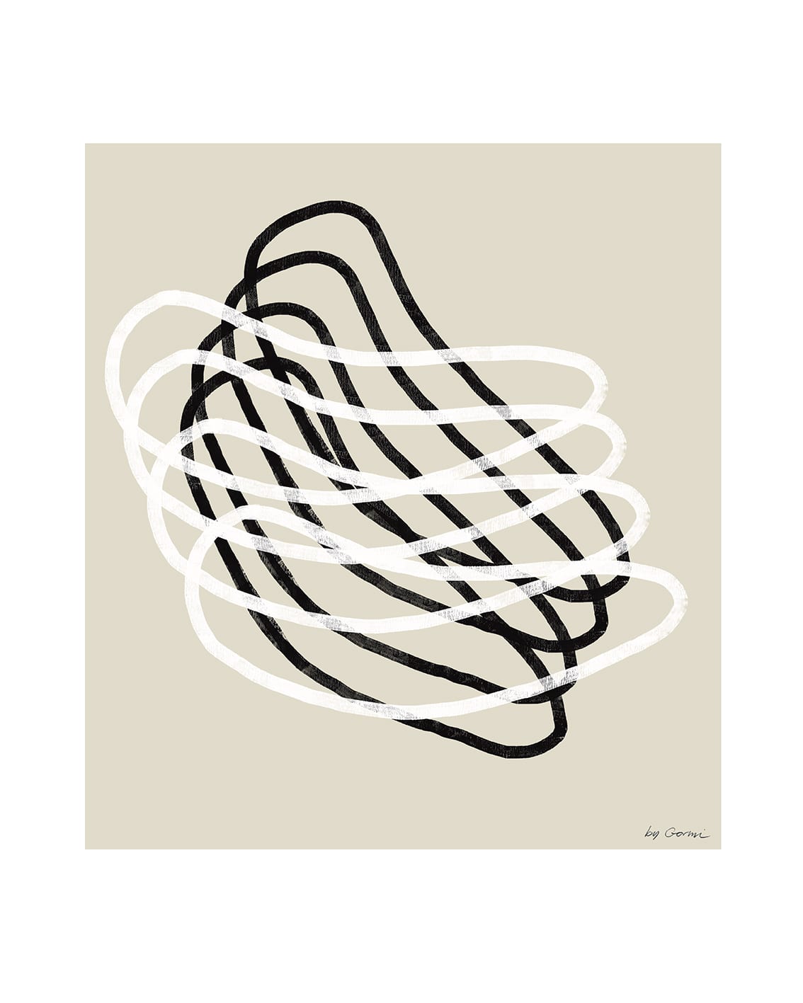 The Poster Club Echo Poster 40x50 cm Beige Abstrakt