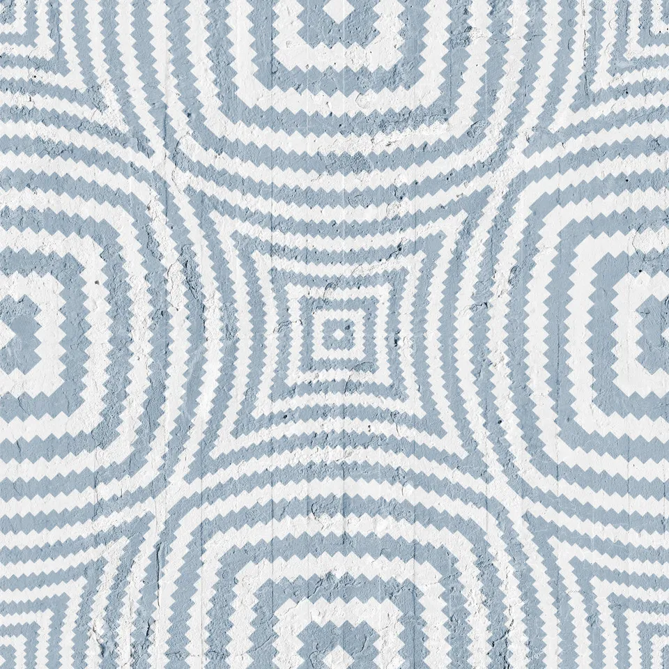 Mineheart Navy Geometric Circles Tapete Blau Vlies 52cm