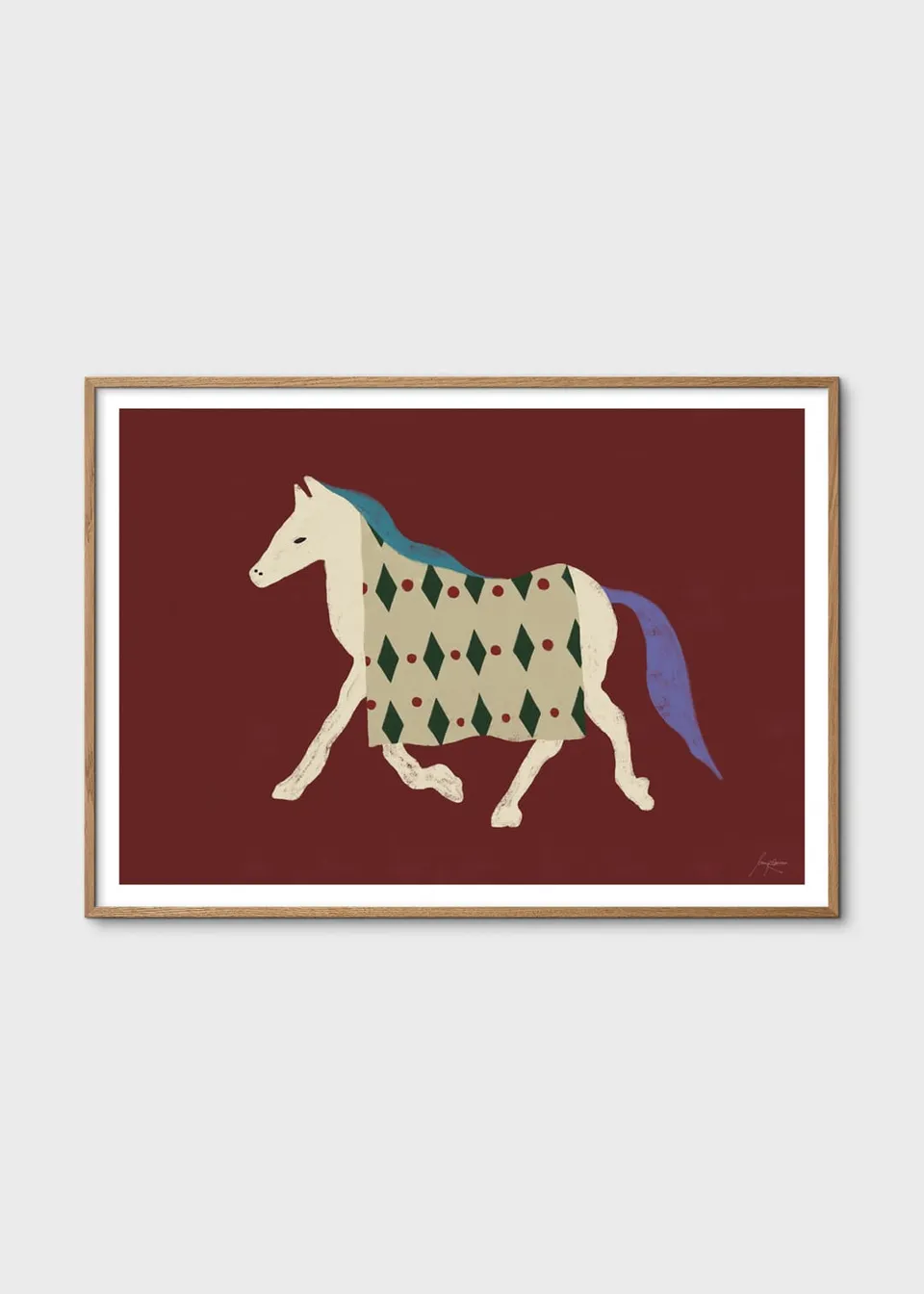 The Poster Club Art Prints Horse Bordo Poster 30x40 cm Pferdemotiv