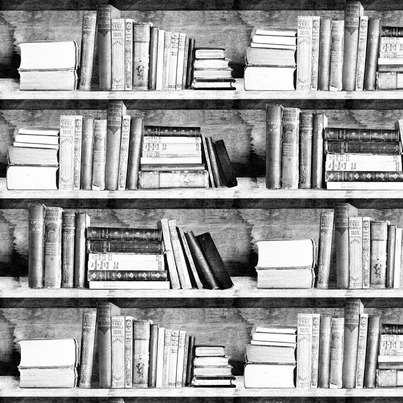 Mineheart Photocopy Bookshelf Tapete Bücherregal SW