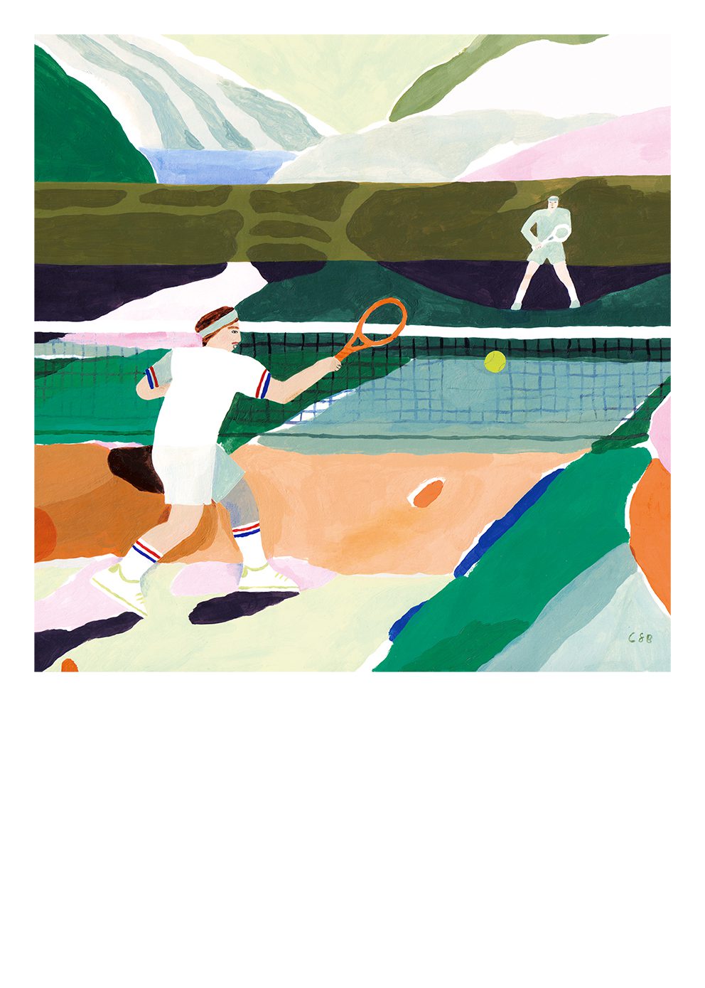 The Poster Club Tennis Kunstdruck 30x40 cm Bunt
