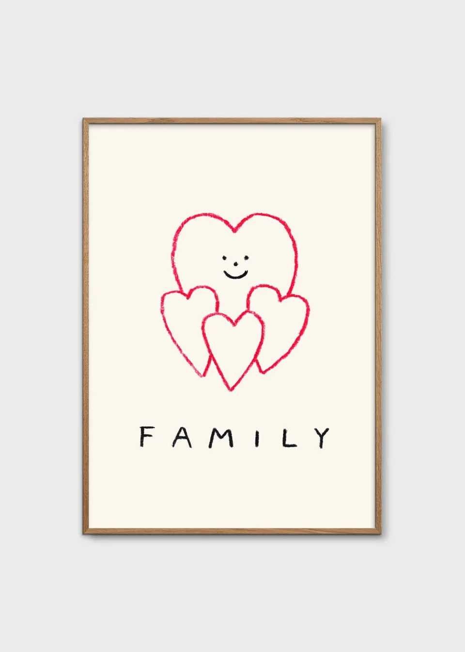 The Poster Club Family Kunstdruck 30x40 cm Linien Rot