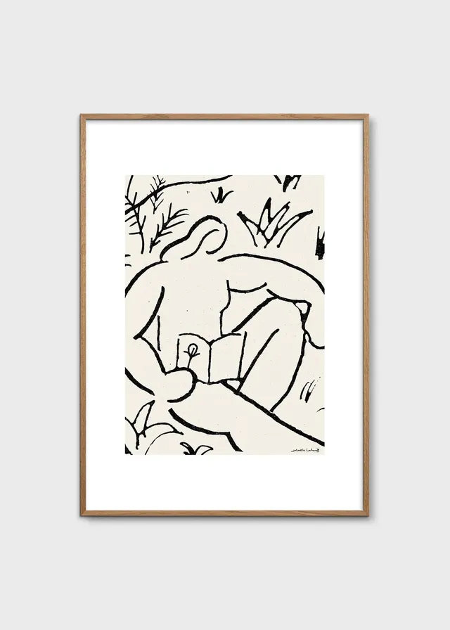 The Poster Club Art Prints The Reader Poster A4 beige