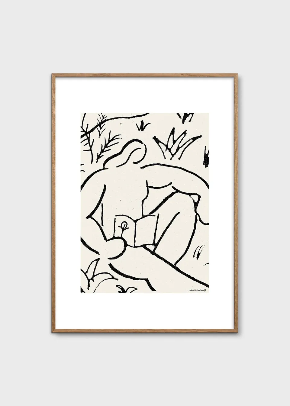 The Poster Club Art Prints The Reader Poster A4 beige