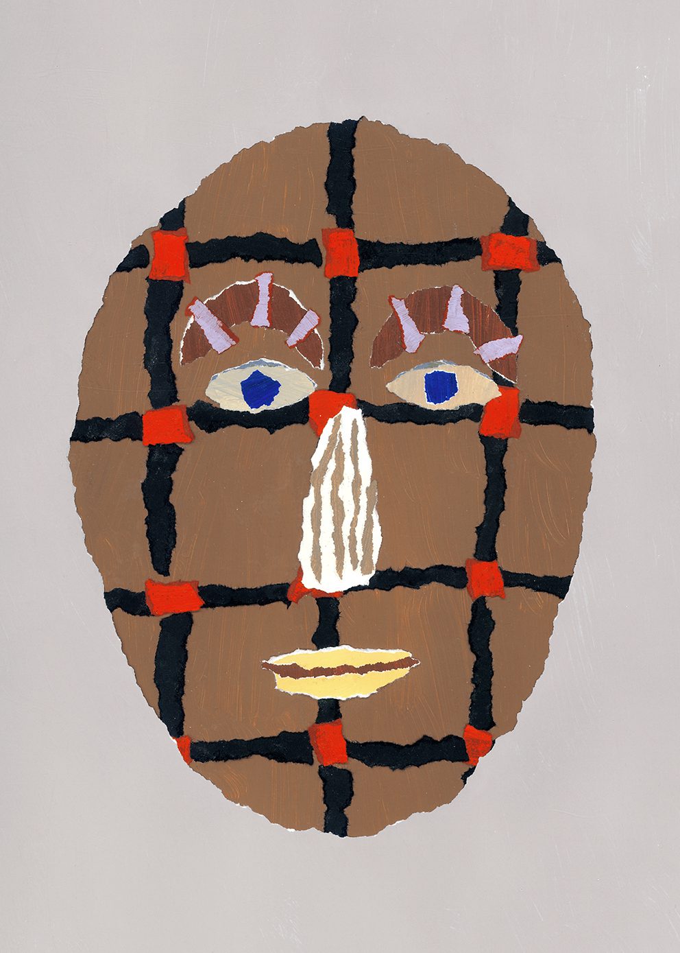 The Poster Club Art Prints Grid Portrait Kunstdruck 30x40 cm braun