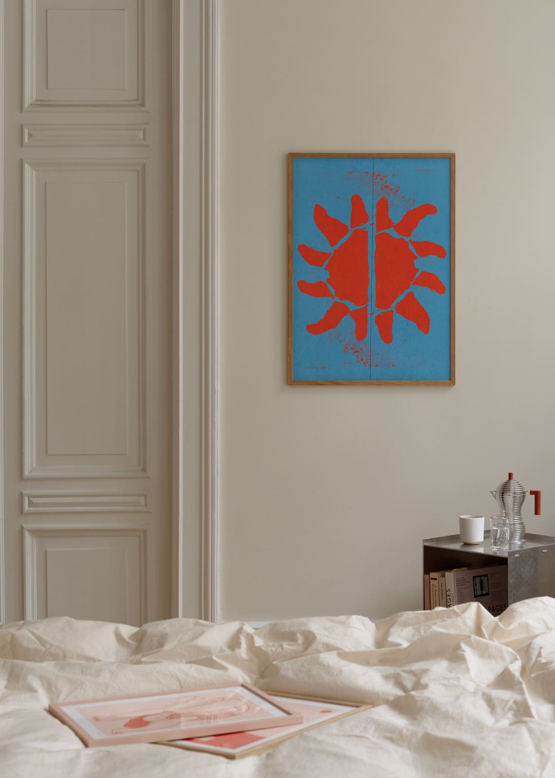 The Poster Club Art Prints Le Soleil Poster A4 blau-rot