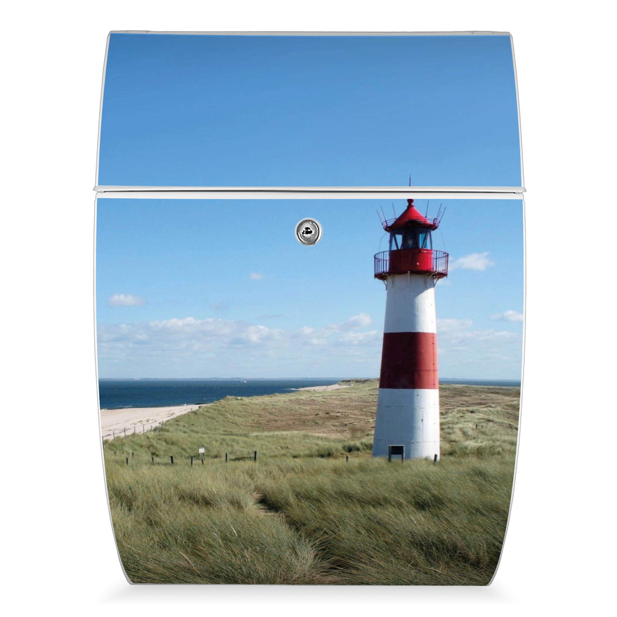 Banjado Riviera Briefkasten Weiß Leuchtturm A4