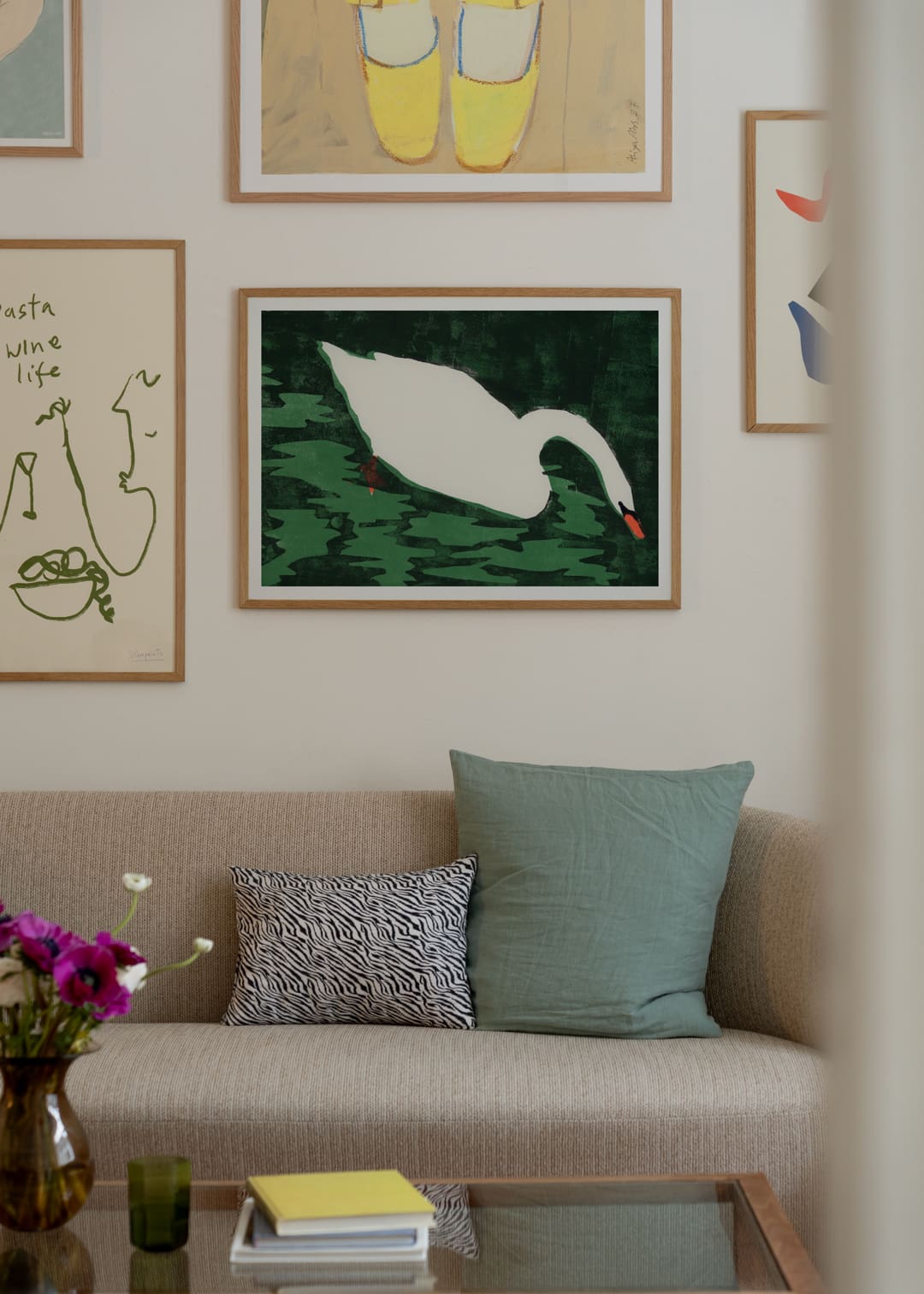 The Poster Club Art Prints Cisne Blanco Kunstdruck 30x40 grün
