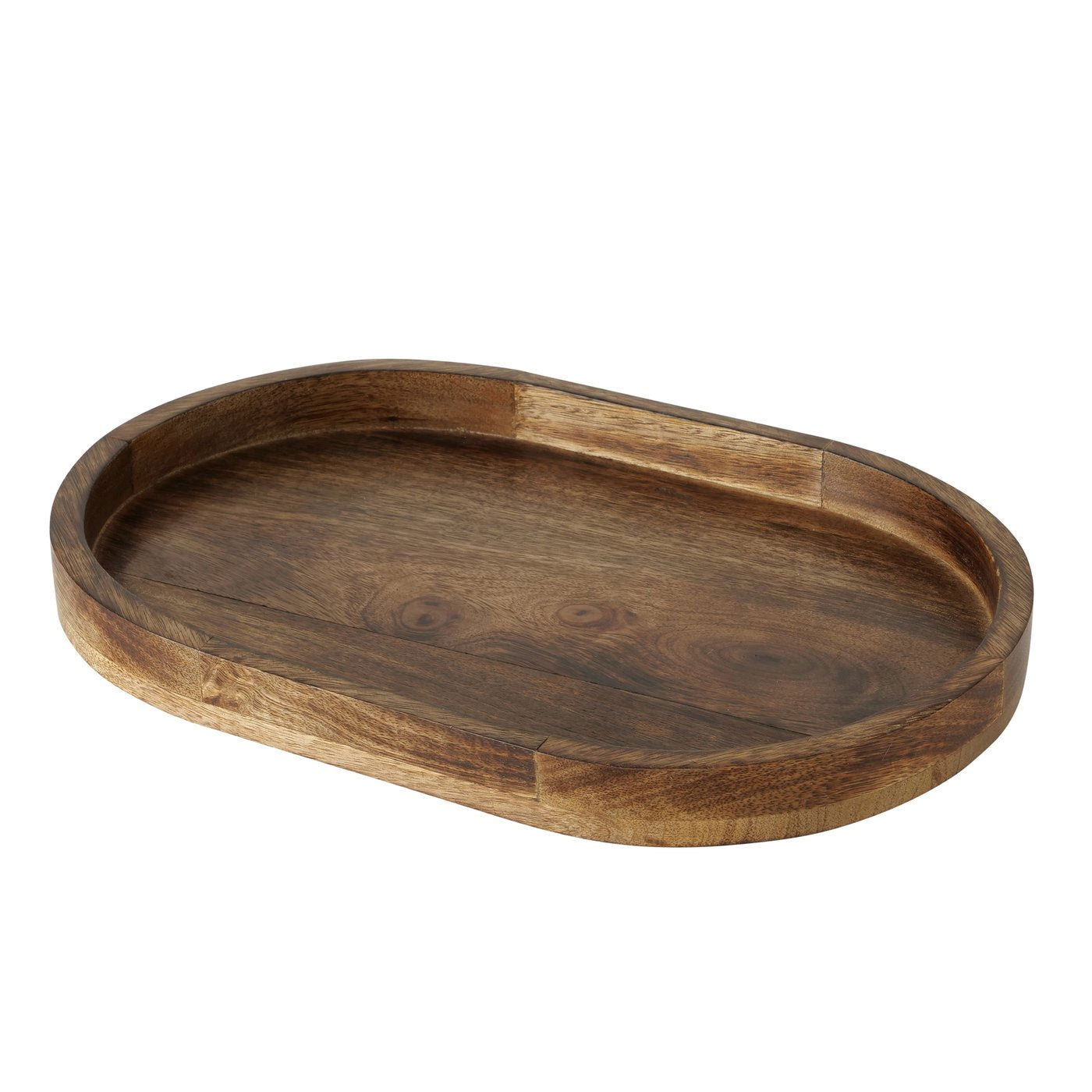 LS-LebenStil Küche & Haushalt Deko-Tablett Mango-Holz braun oval
