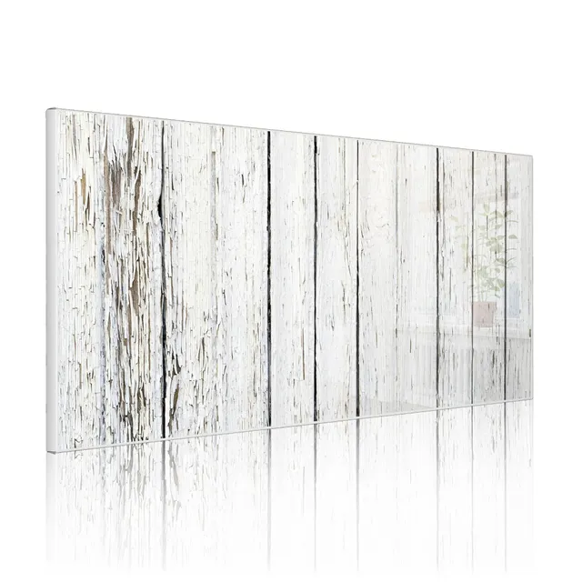 Banjado Magnettafel Weißer Bretterzaun weiß 78x37cm beschreibbar