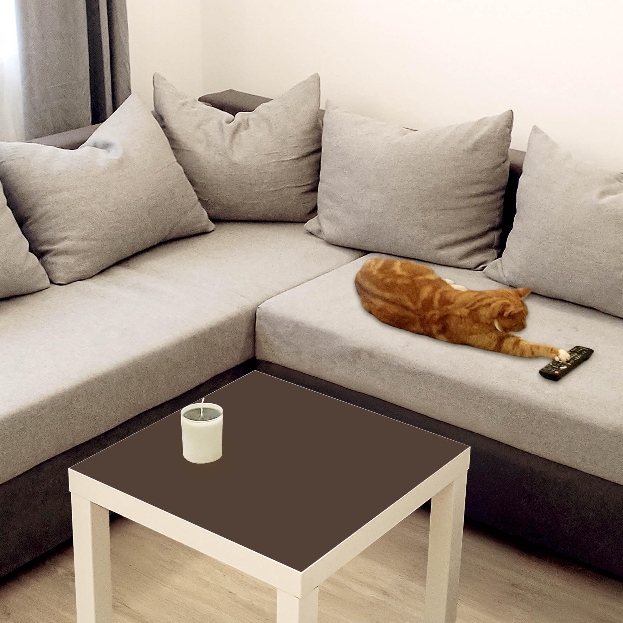Banjado Möbelfolie Schokobraun Tischfolie 55x55 Uni