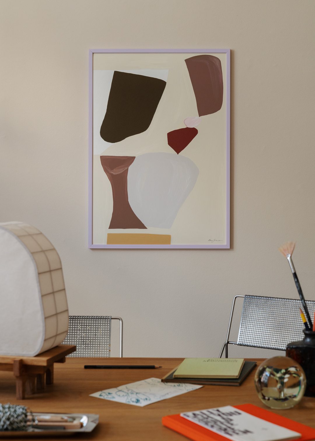 The Poster Club Art Prints Statera Poster A4 beige-braun