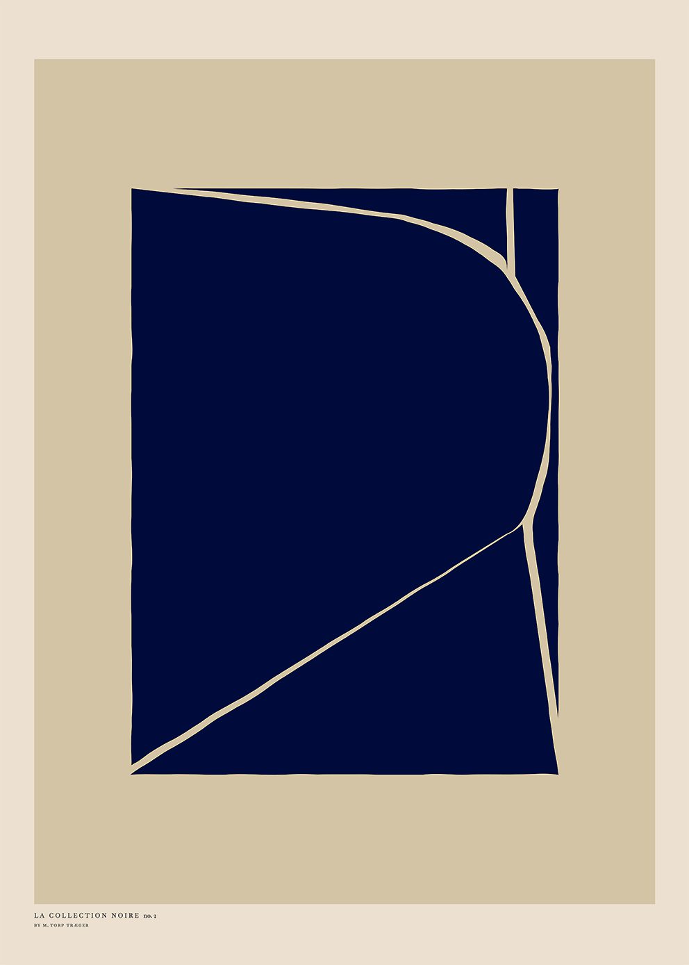 The Poster Club Art Prints Structure Poster A4 beige blau