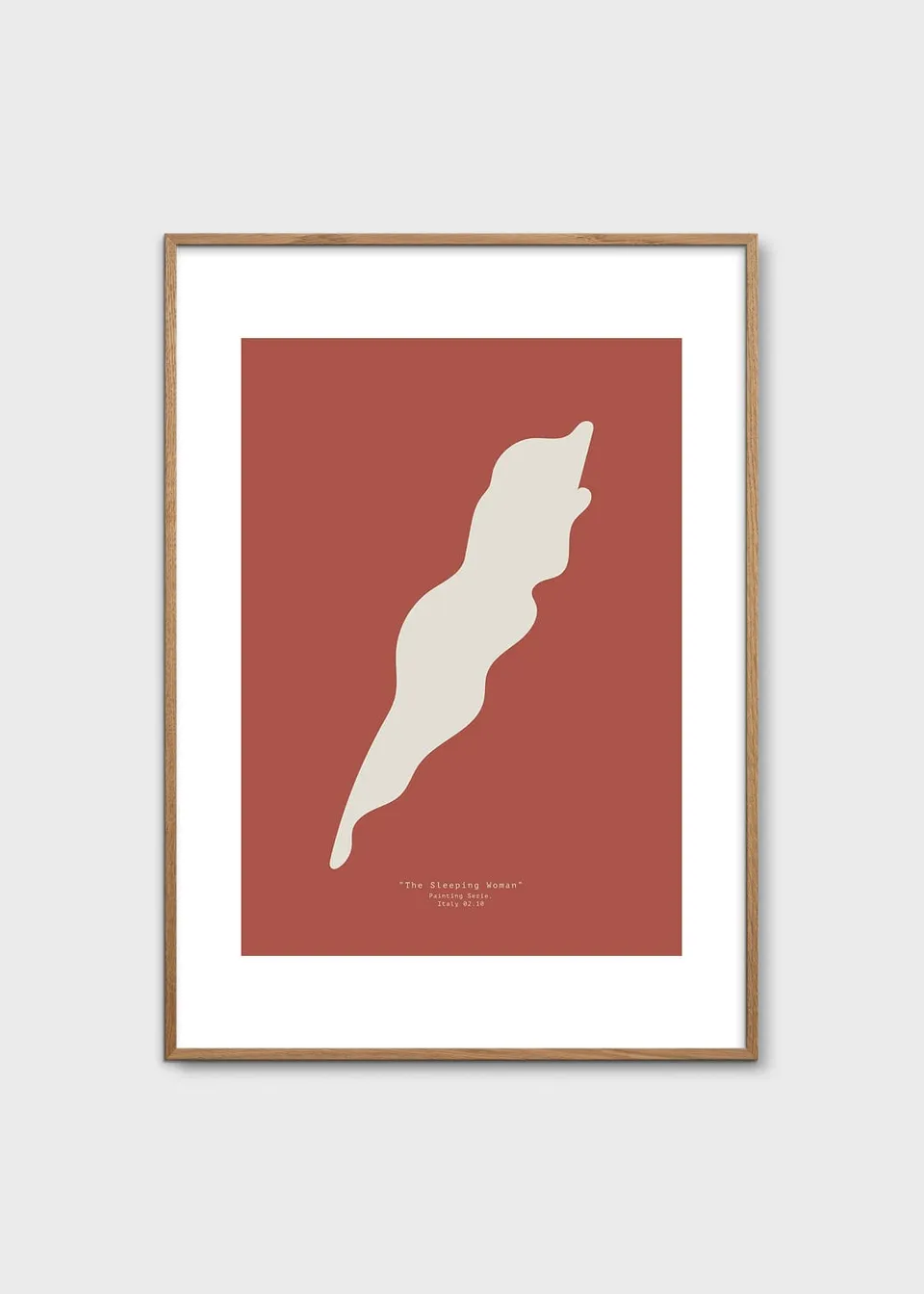 The Poster Club Art Prints The Sleeping Woman Poster 50x70 cm rot