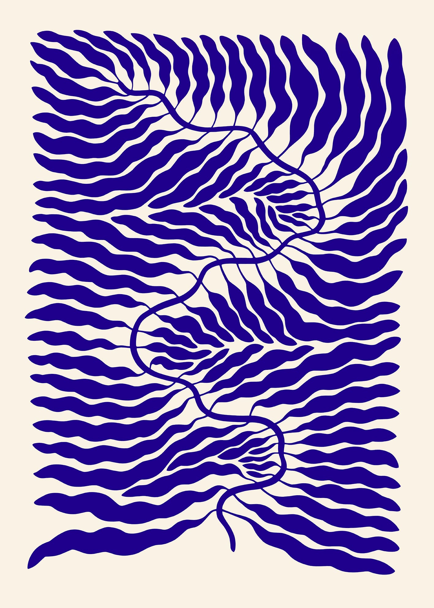 The Poster Club Little Blue Leinwandbild 30x40 cm blau