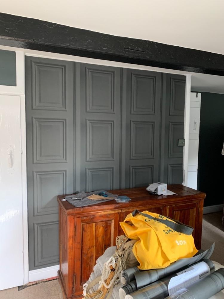 Mineheart Anthracite Panelling Tapete Rolle Paneel schwarz