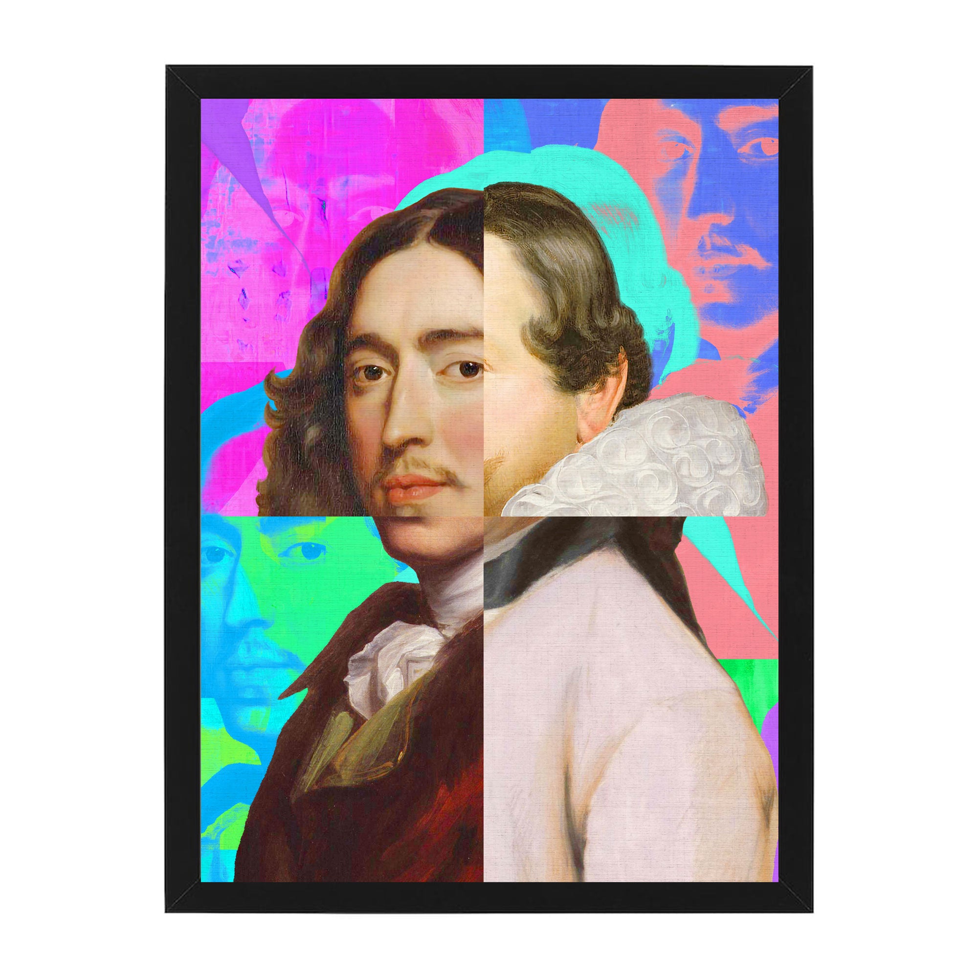 Mineheart Gentleman Puzzled Wandbild Rot-Weiß 40x50cm