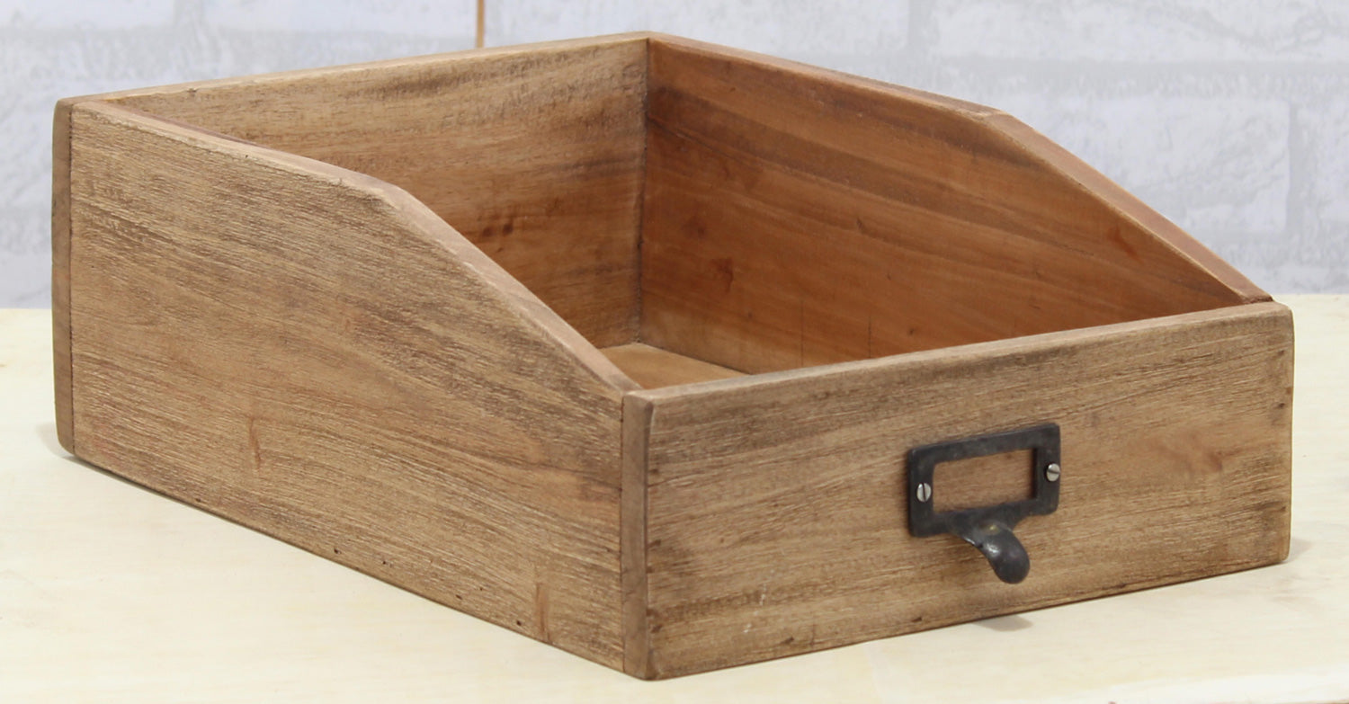 LS-LebenStil Napoli Apotheker Schublade Holz 33cm Braun
