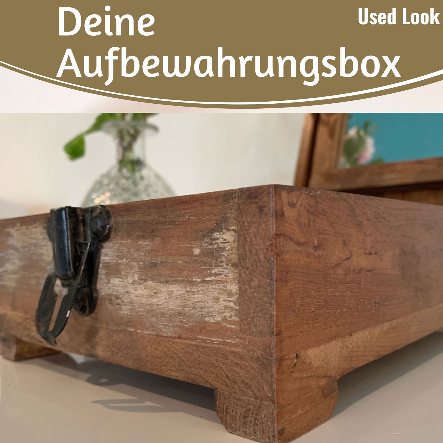 LS-LebenStil Barber Utensilienbox Teak 22cm Schmuckschatulle