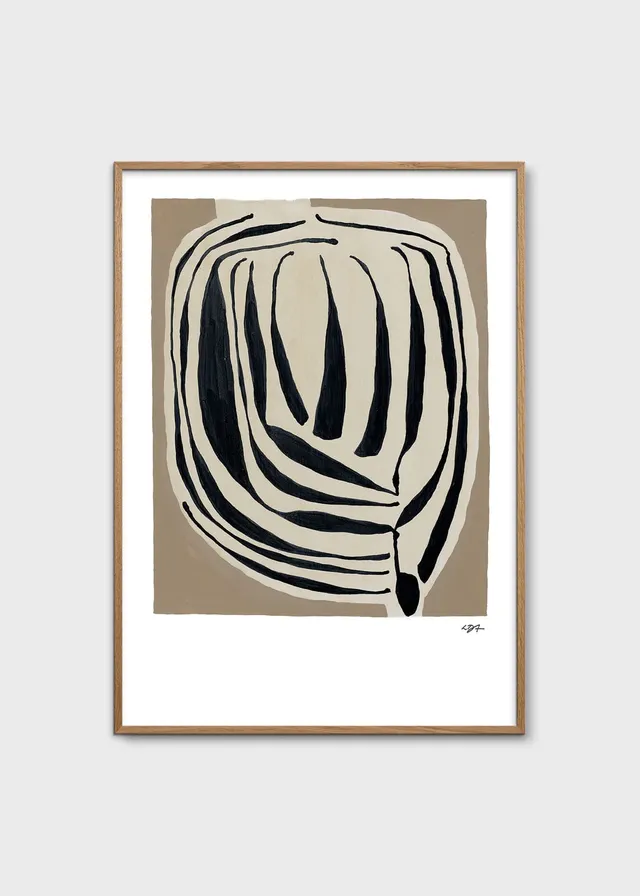 The Poster Club Art Prints Layered Poster A4 beige abstrakt
