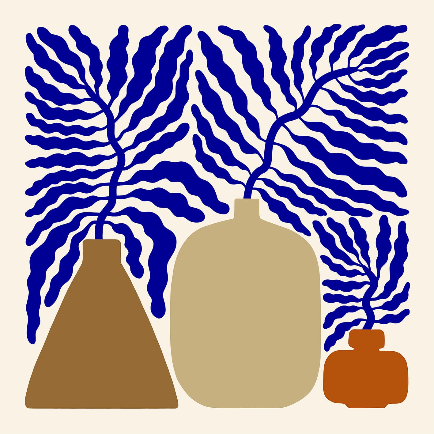 The Poster Club Art Prints Put Me in a Vase Leinwandbild 50x50 cm beige