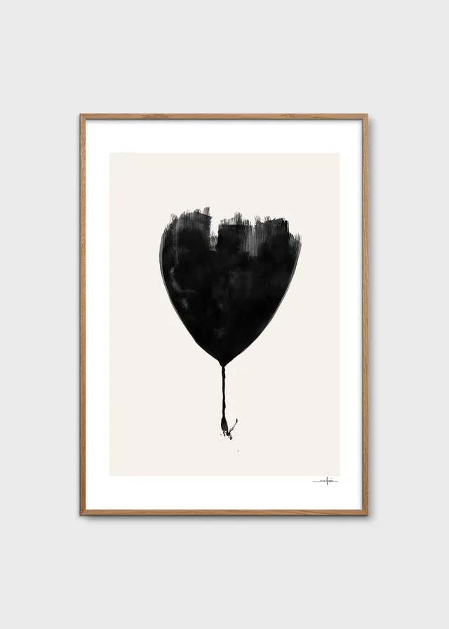 The Poster Club Art Prints Tulipa Poster A4 schwarz-weiß