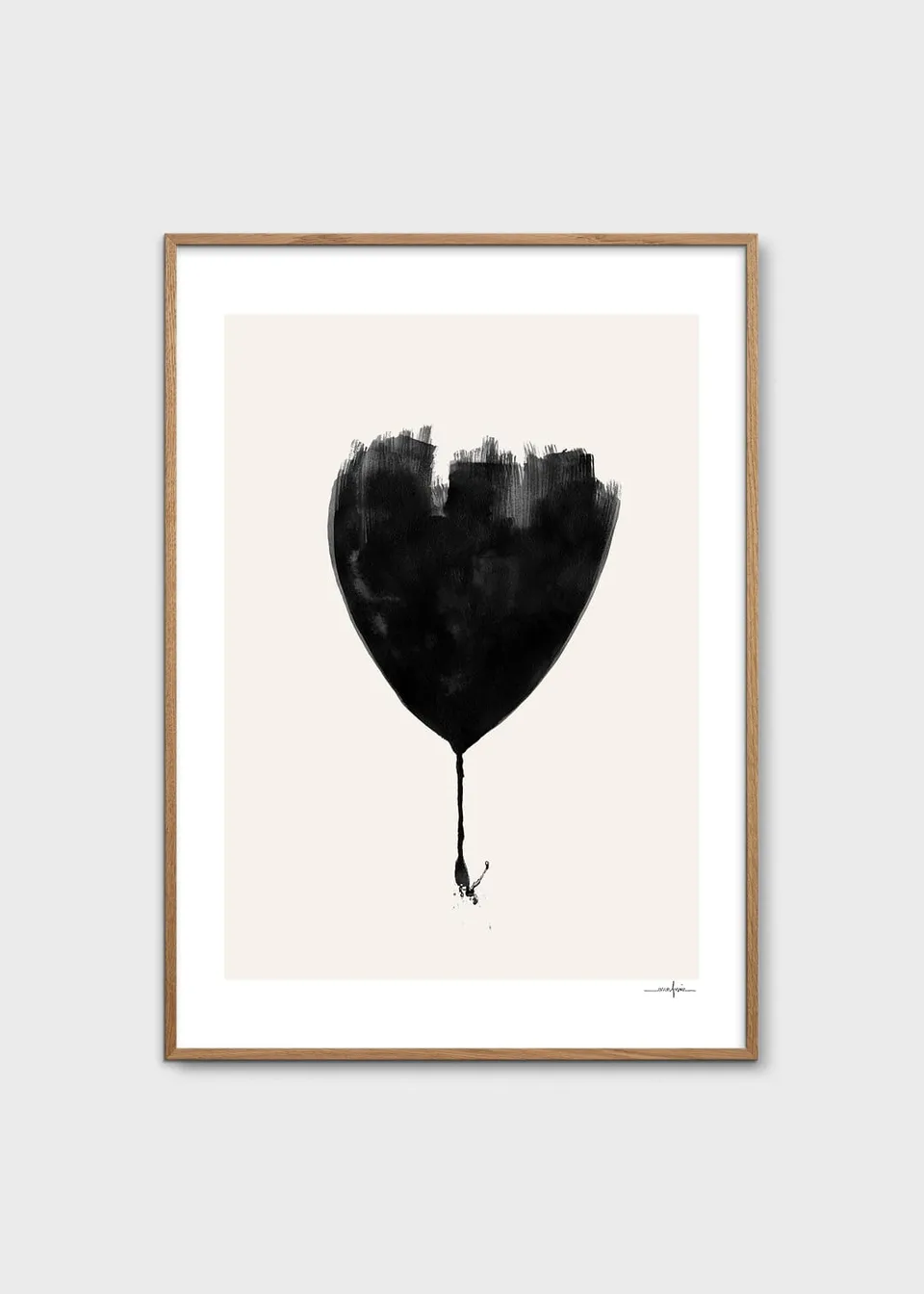 The Poster Club Art Prints Tulipa Poster A4 schwarz-weiß