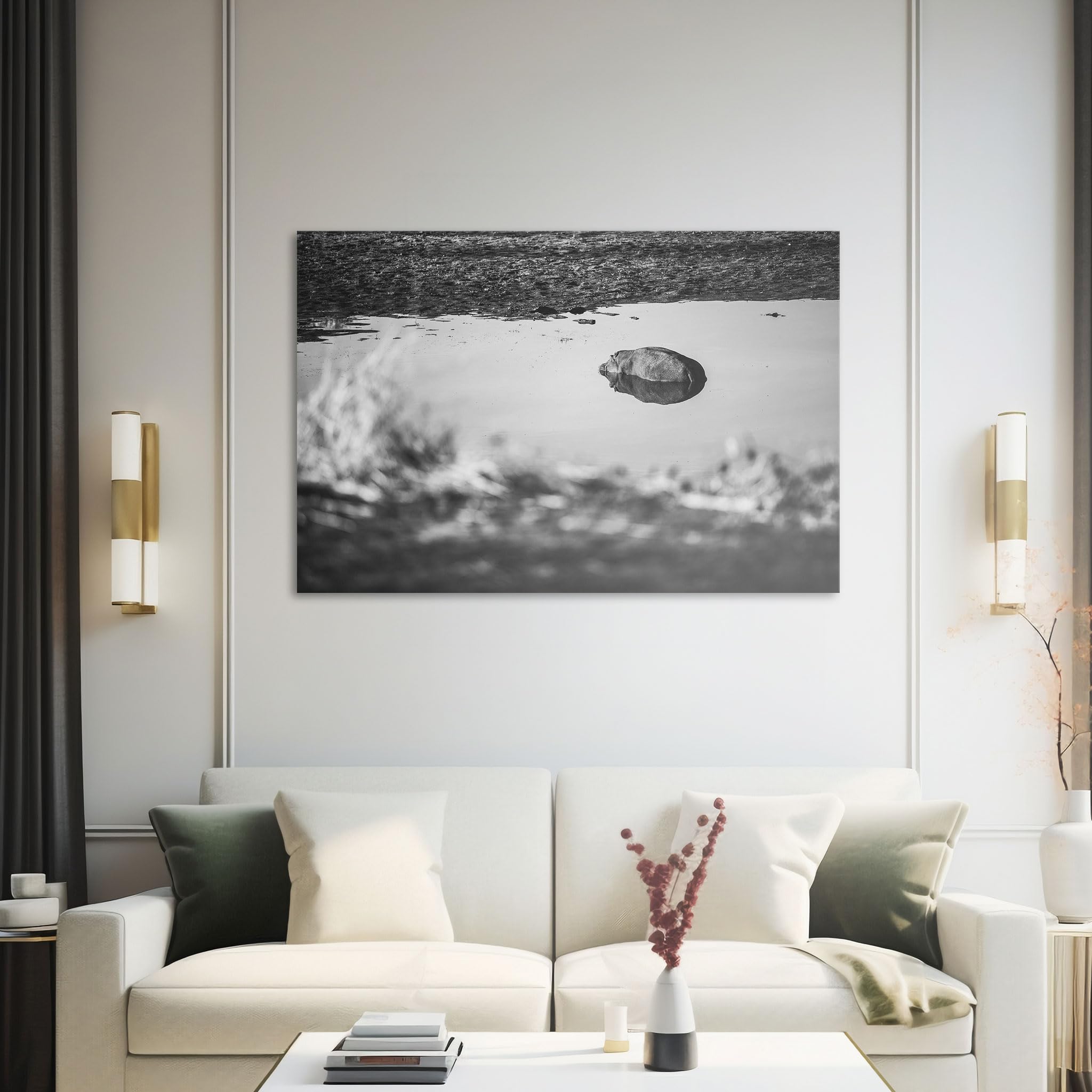 Hustling Sharks Wandbilder Stille Wasserfläche Leinwand 40x30 cm Tier