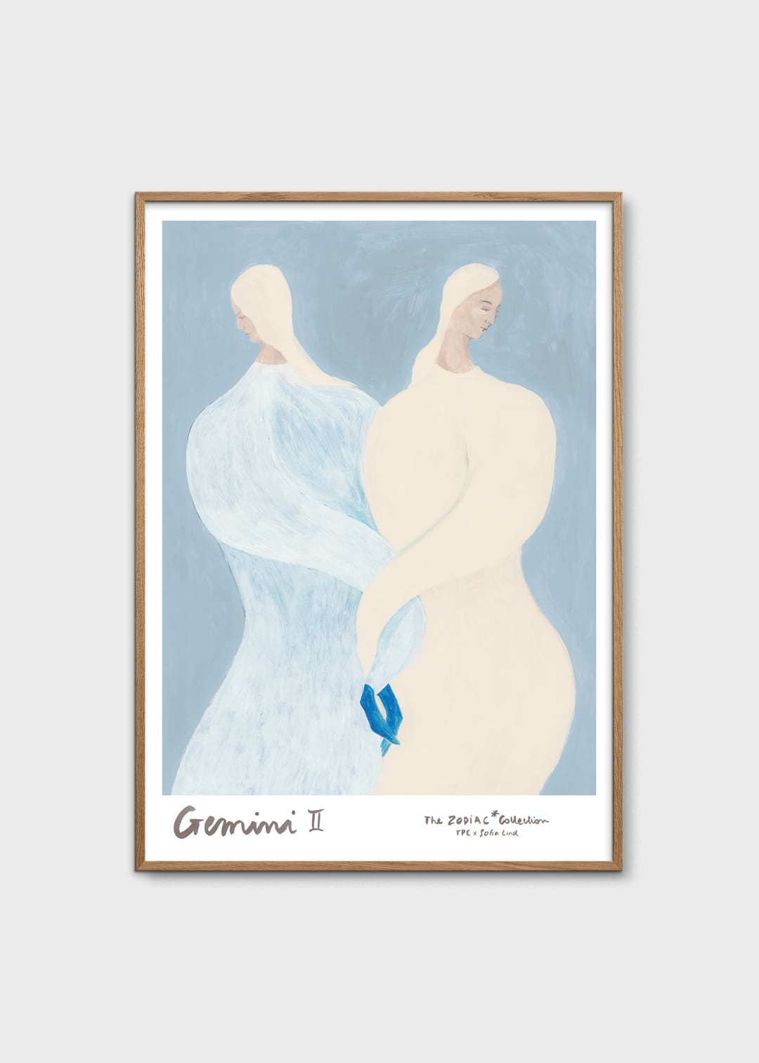 The Poster Club Art Prints Gemini Poster A4 beige blau