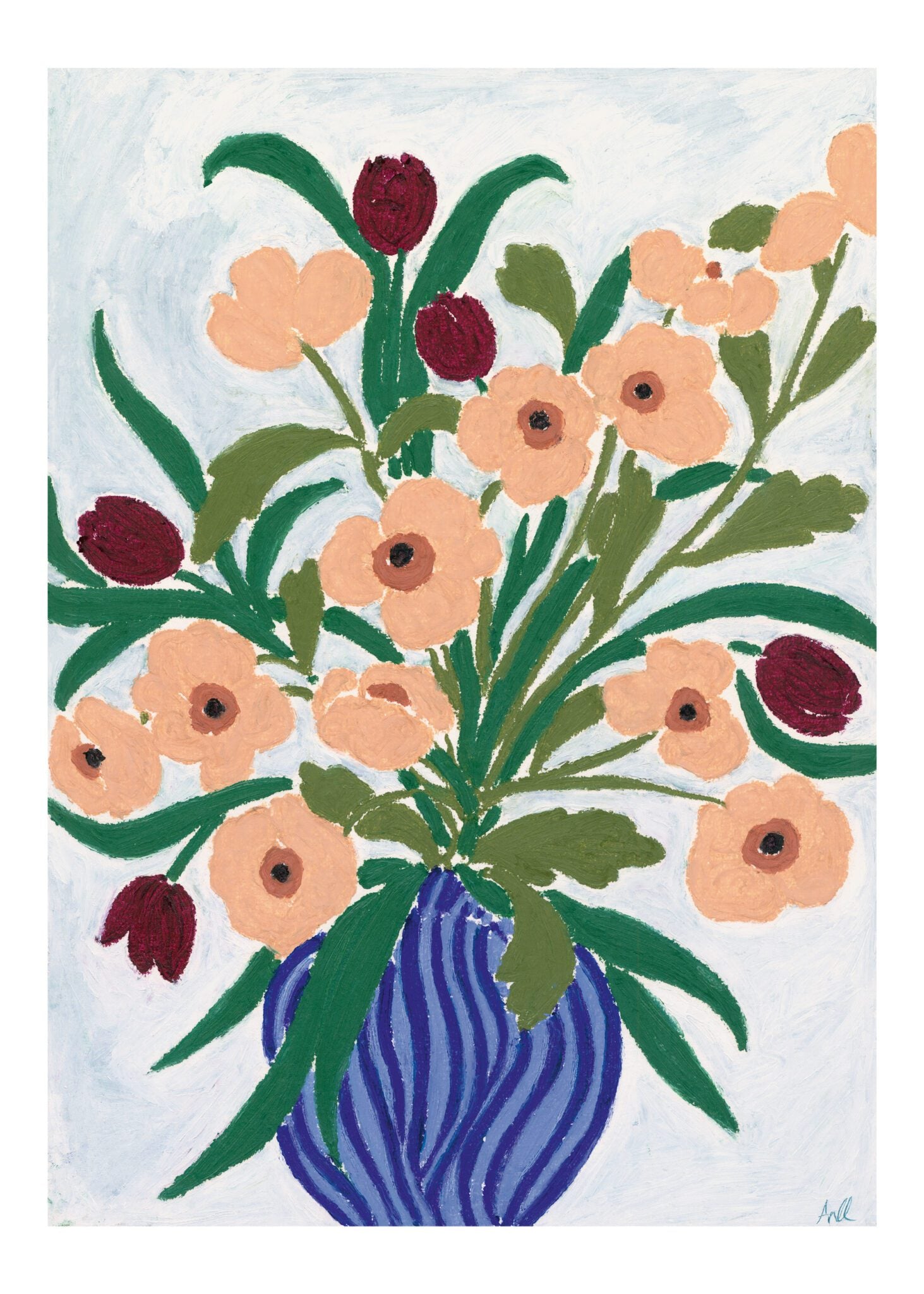 The Poster Club Cerulean Still Life Poster 30x40 blau