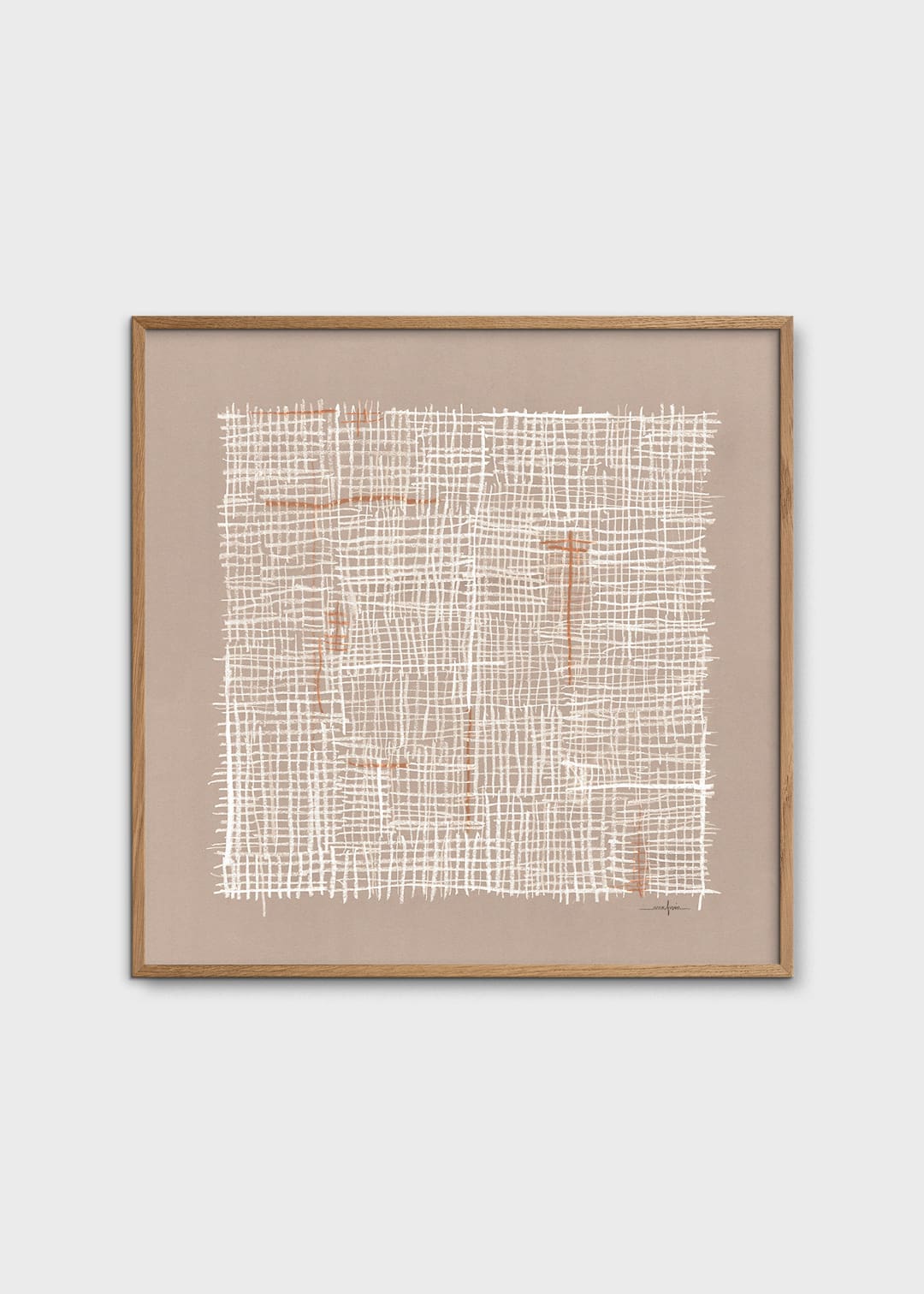 The Poster Club Net No. 5 Kunstdruck 50x50 cm beige
