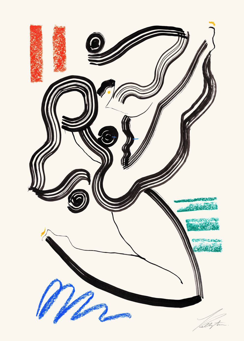 The Poster Club Gymnastics Kunstdruck 30x40 cm bunt