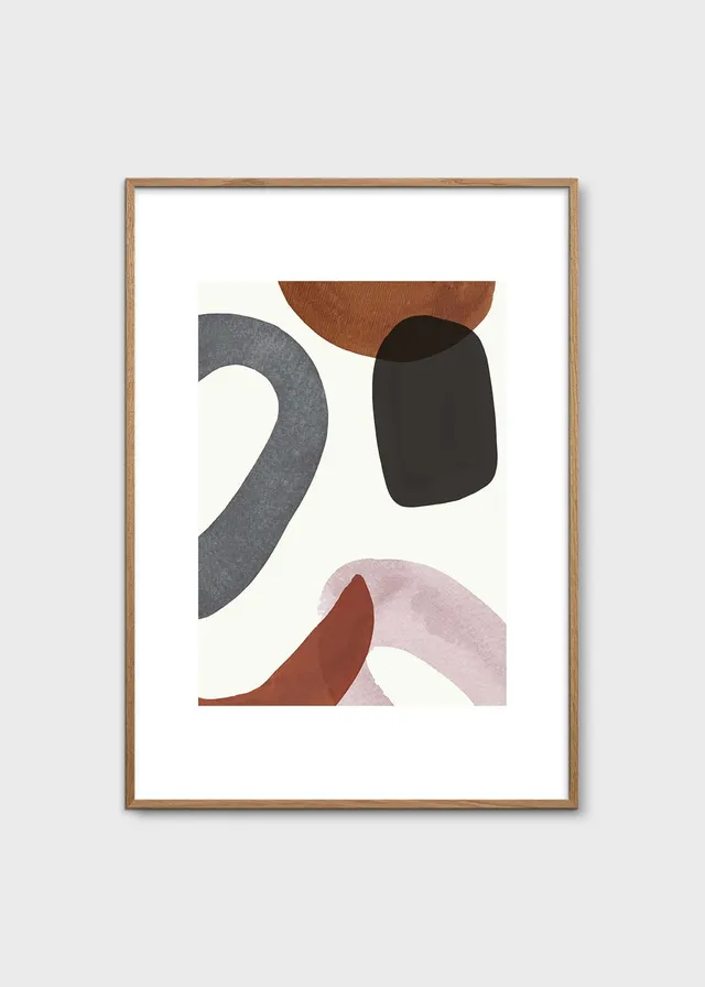 The Poster Club Elements Kunstdruck A2 42x59,4 cm grau-rosa