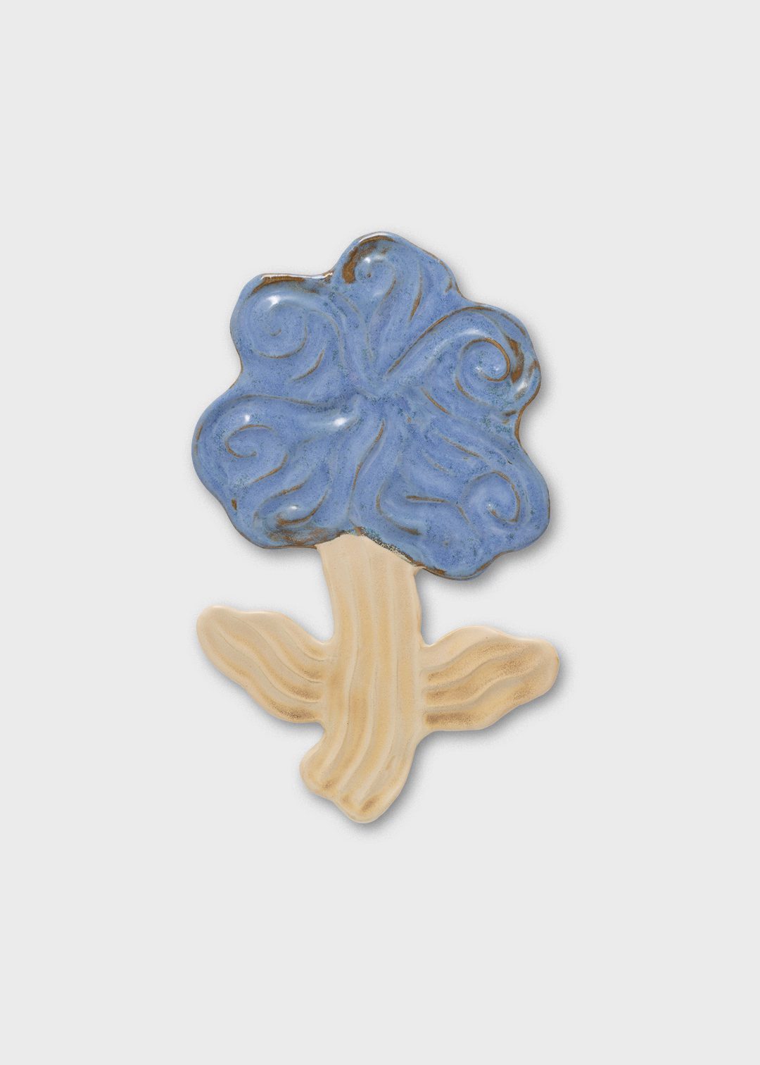 The Poster Club Anemone Wandobjekt 25x17 cm Keramik Beige-Blau
