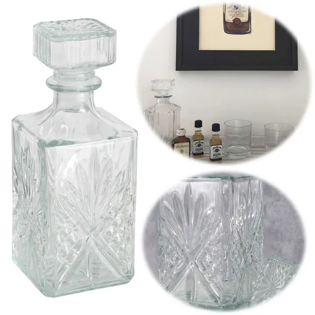 LS-LebenStil Glaskaraffe Kristall Whisky Karaffe 950ml