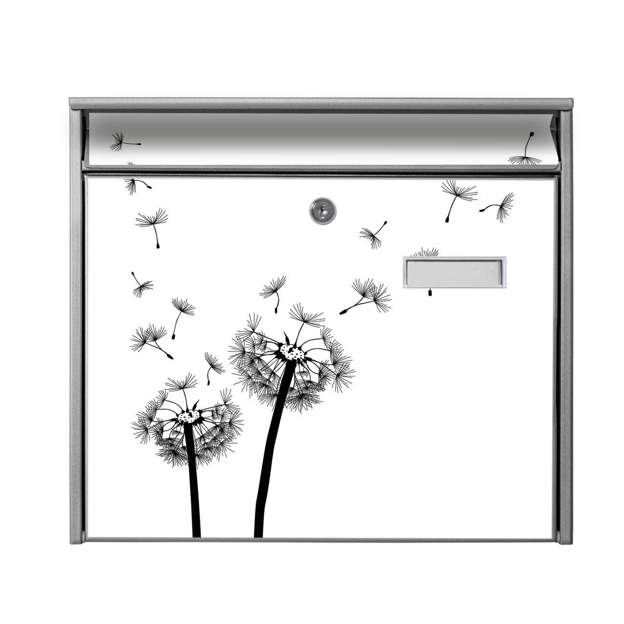 Banjado Briefkasten Pusteblume 2 Briefkasten Silbergrau A4
