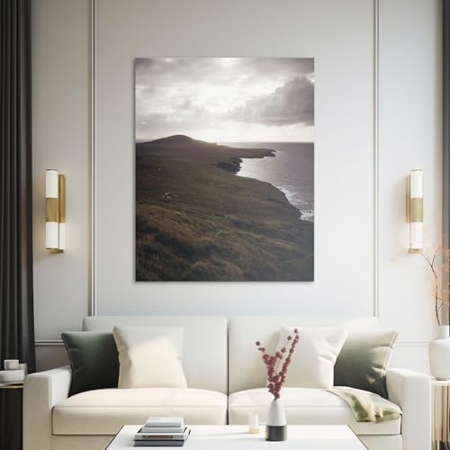Hustling Sharks Wandbilder Küstenlinie im Gegenlicht Leinwand 30x40