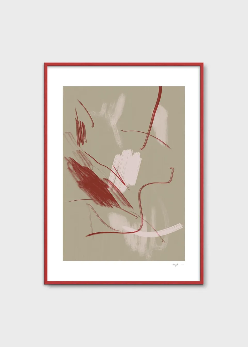 The Poster Club Pink Thoughts Kunstdruck 30x40 rosa